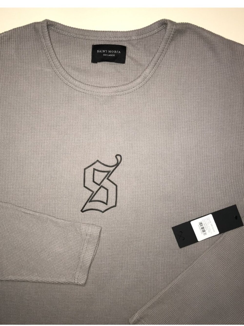 Men's Saint Morta Icon Waffle Thermal Long Sleeve T-shirt-Size 2XL